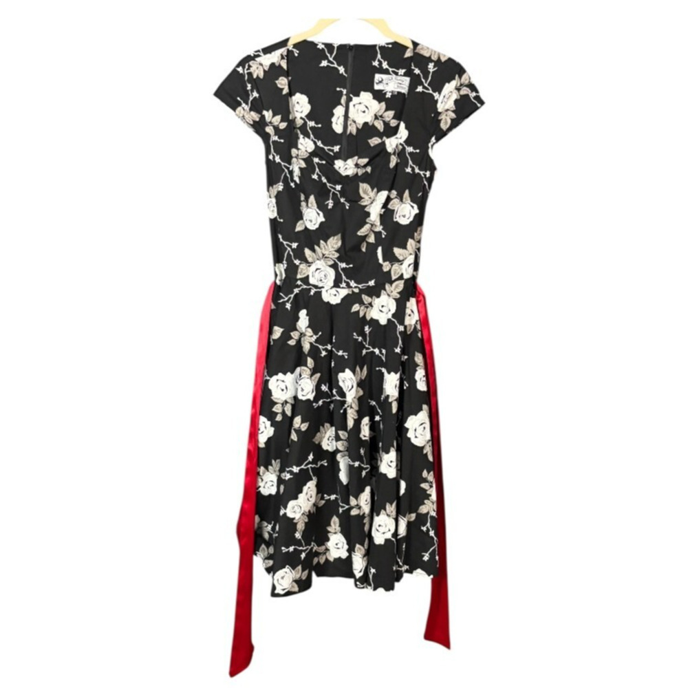 Hell Bunny Vixen Dress Size Small Short Sleeve Floral Pinup Whimsygoth Retro - Picture 5 of 11